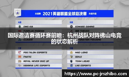 国际邀请赛循环赛前瞻:杭州战队对阵佛山电竞的状态解析